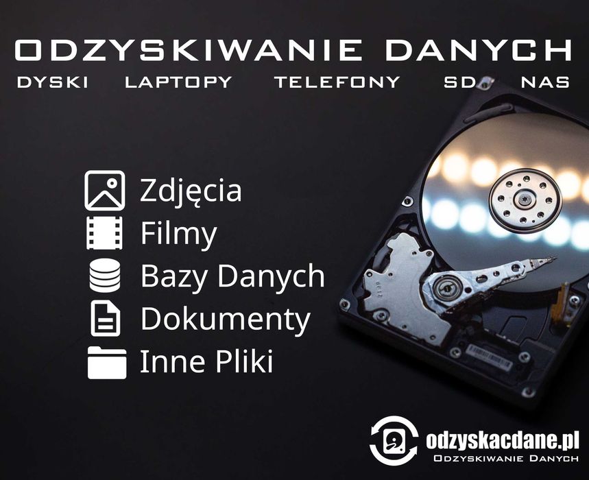 Odzyskiwanie danych  | HDD SSD karty pamięci RAID NAS iPhone Samsung | Darmowa diagnoza | Własne laboratorium na miejscu