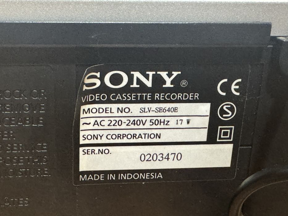 Leitor/Gravador VHS SONY