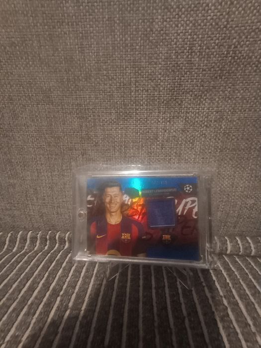 Topps ucc 2025-26 superstar relic robert lewandowski player-worn relic /150