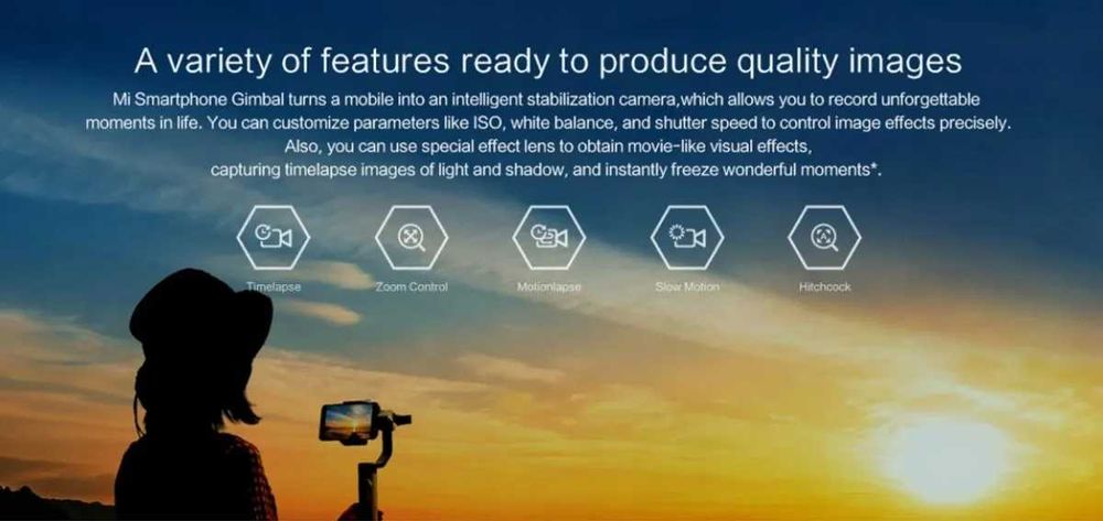 Xiaomi Mijia 3-osiowy stabilizator gimbala do telefonu