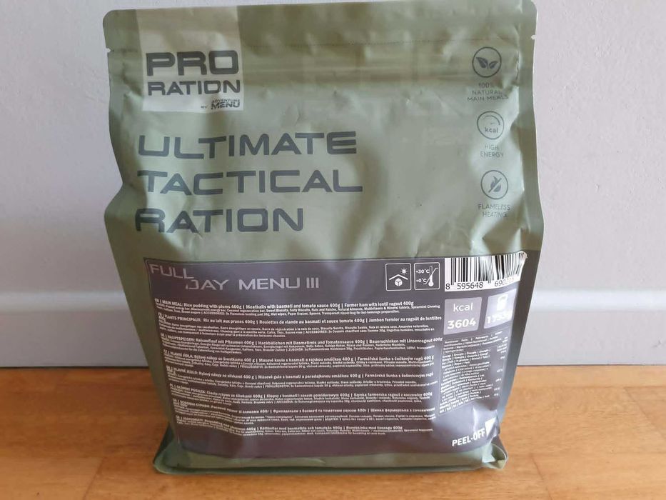 Racja żywnościowa Pro Ration Ultimate Tactical Ration FullDay Menu III