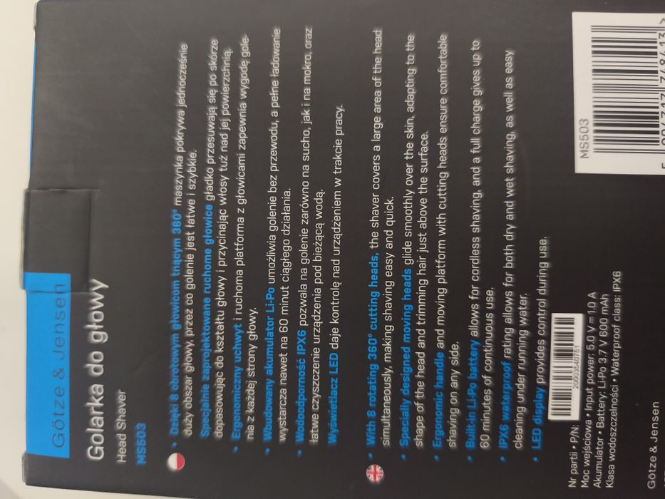 Nowa Golarka męska Götze&Jensen