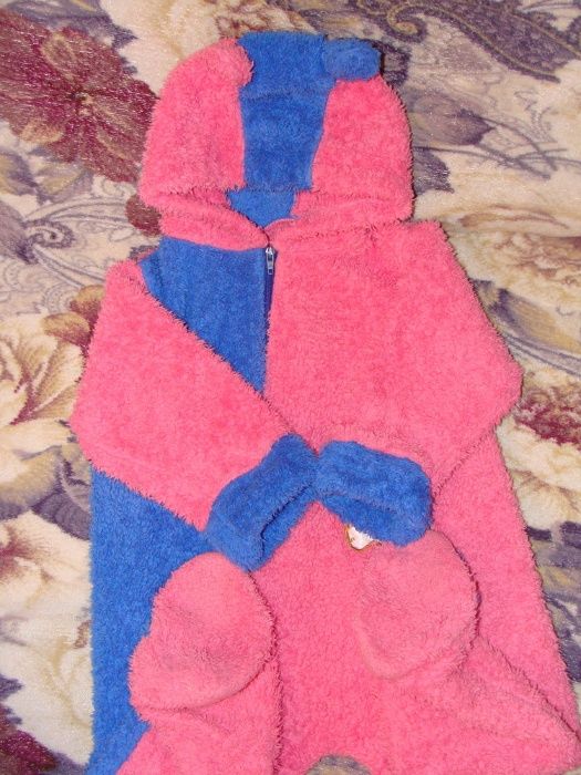 Теплий махровий чоловічок для дівчинки