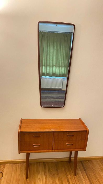 Mała duńska komoda 4 szuflady + lustro gratis