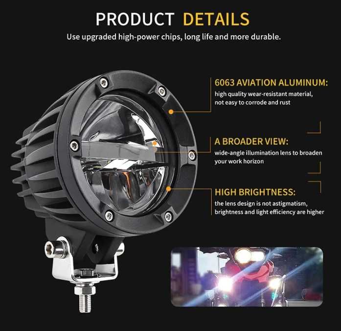 Комплект додаткових LED фар на BMW R1200GS Adv, R1250GS Adv