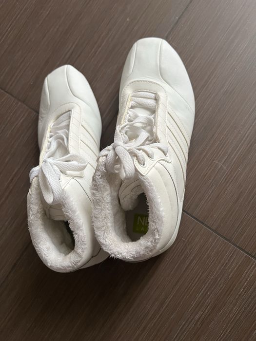 Теплі високі кеди Adidas білі