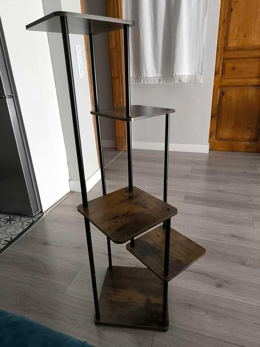 Kwietnik stojak na kwiaty drewniany narożny z 5 poziomami 105 cm