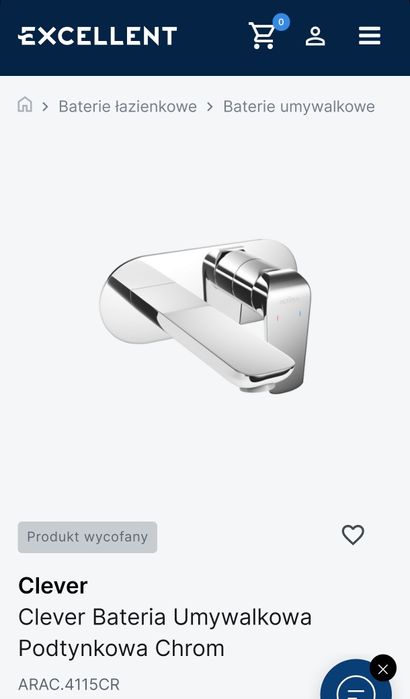 Bateria umywalkowa podtynkowa excellent