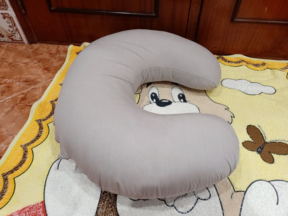 Almofada de amamentação, cinz, 60x50x18, casa quarto apartamento .