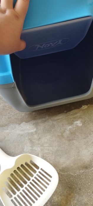 2 caixas de areia para gatos