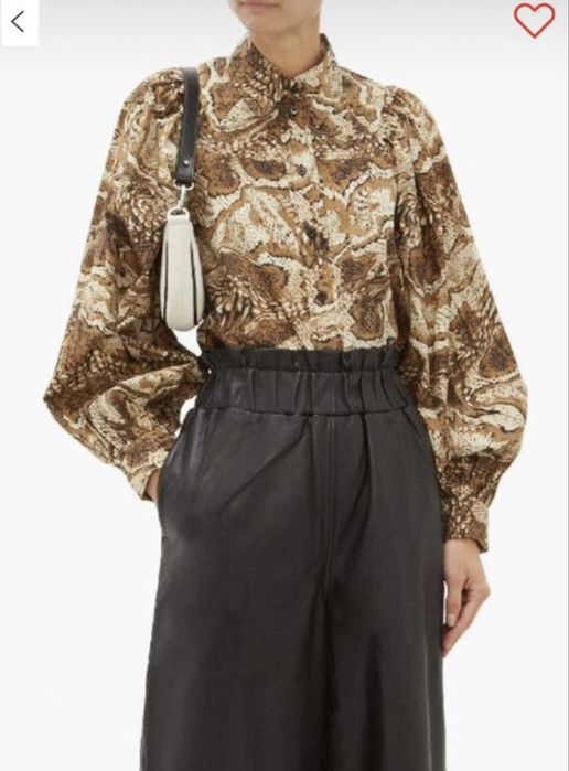 Ganni tigers eye blouse