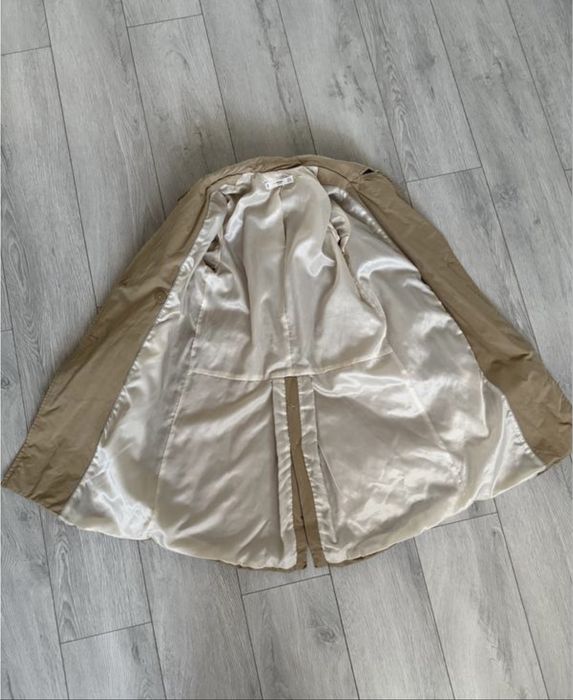 Плащ тренч trench doble botonada mango