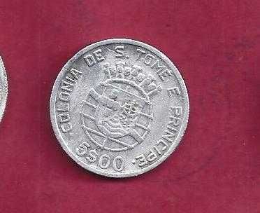 SÃO TOMÉ E Pincipe EX-colonia 5$ Escudos 1939 PRATA