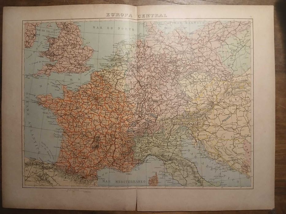 Mapa Europa Central (Final do Séc XIX, Início do Séc XX)