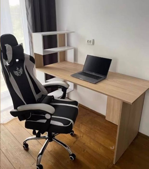 Оплата частями‼️СТОЛ для работы Стол с ПОЛКАМИ Прочный материал