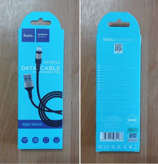 Кабель новый Hoco X26 usb для Iphone