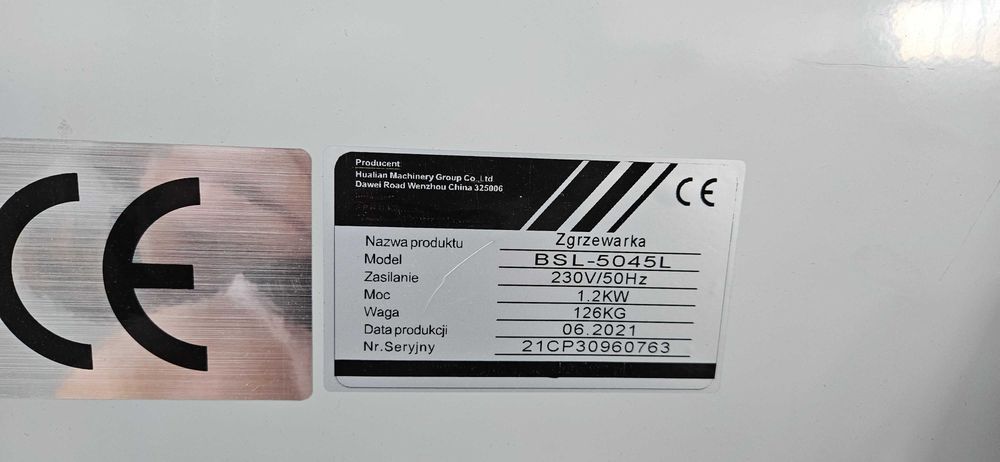Zgrzewarka kątowa BSL-5045L kątówka taśmociągiem