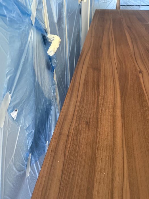 Mesa de jantar melamina - Nogueira