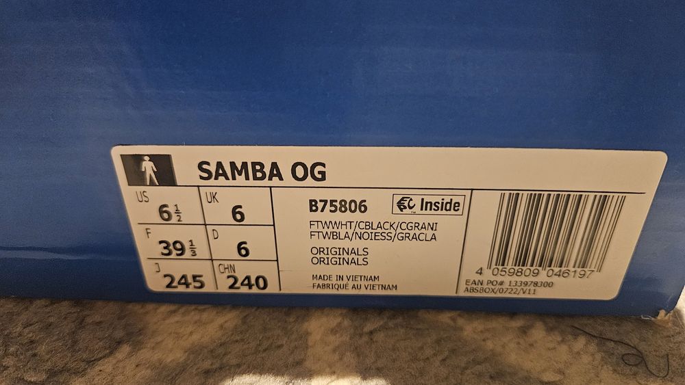 Adidas Samba OG 39 1/3