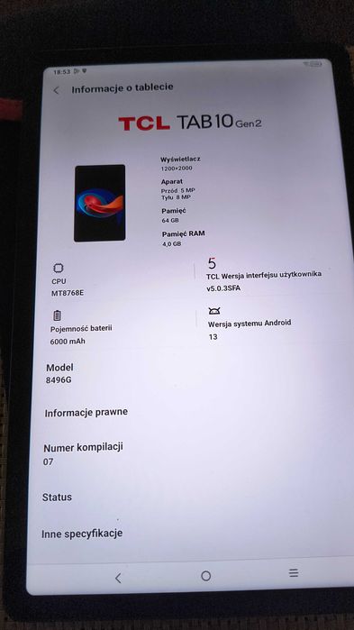 Tablet TCL TAB 10 GEN.2
