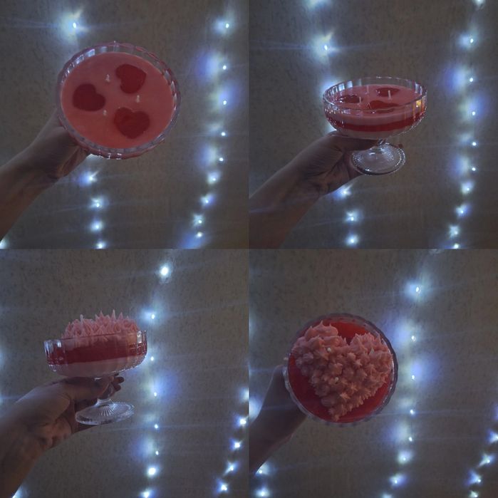 2 Świece walentynkowe w kielichu