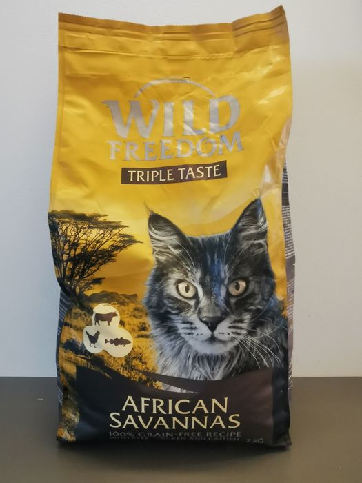 2kg Sucha karma kot, Wild Freedom, African Savannas, kur, wół, sum