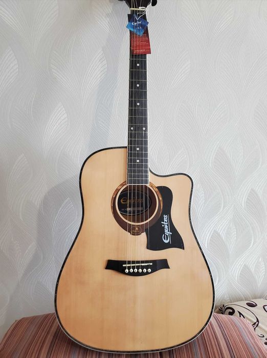 гитара полноразмерная 41 дюйм большая дека узкий гриф глянцевая