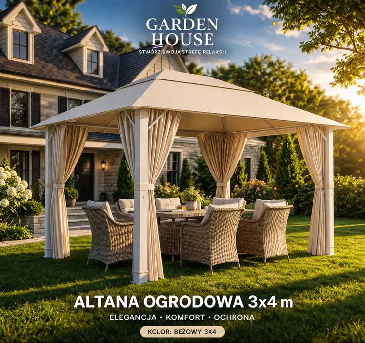 Altana ogrodowa 3x4 m