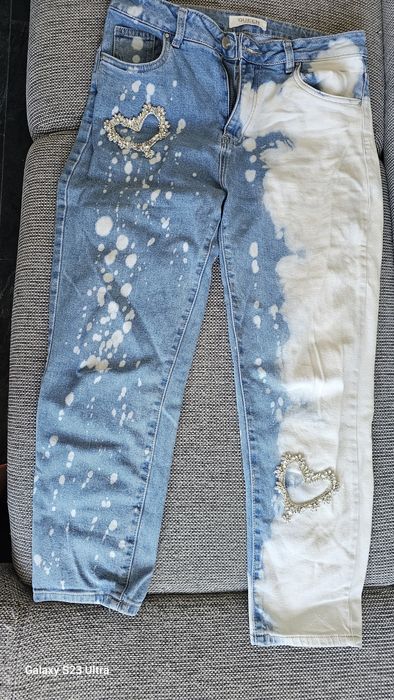 Queen Hearts Paris spodnie jeans damskie L