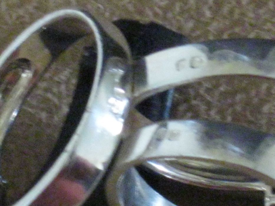 3 Anéis Prata Maciça de Lei 925`/.. C/Contraste