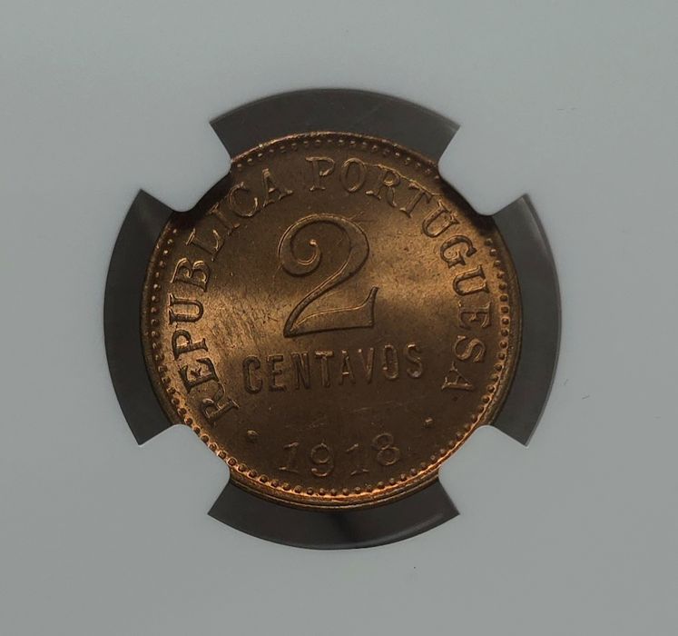 2 centavos 1918 MS64 RD
