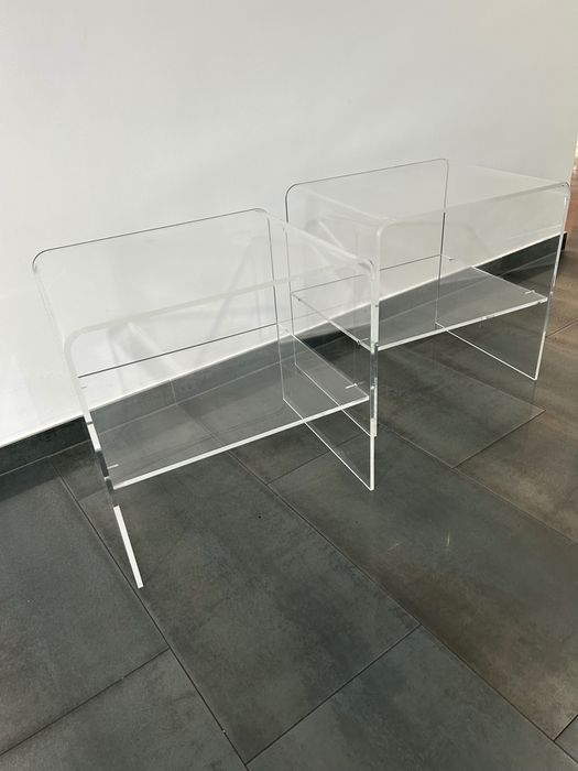 Stolik szafka 1 szt plexi akrylowy lata 80 90 vintage