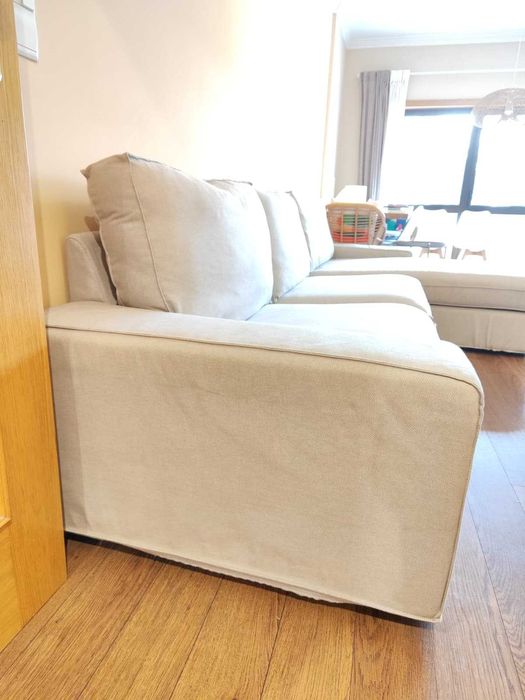 Sofá IKEA KIVIK 4 lugares c/ chaise longue – bom estado