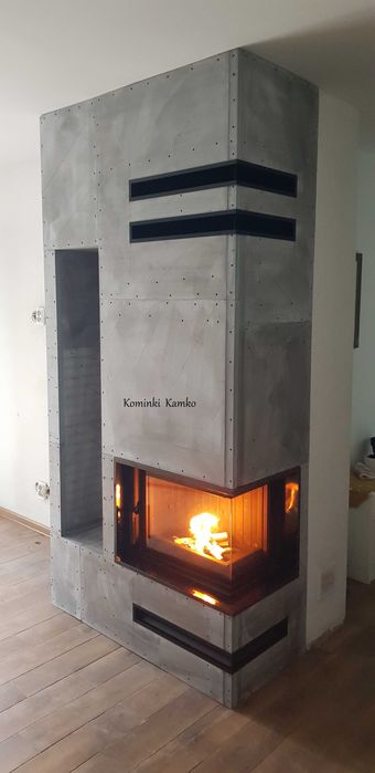 Kratki Floki S kominek narożny z zabudową