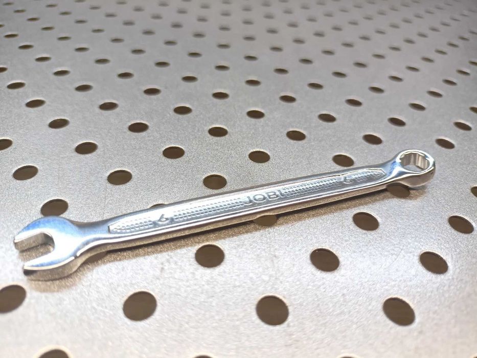 Klucz 6mm płasko-oczkowy polerowany Cr-V JOBI płaski 6mm klucz 6mm
