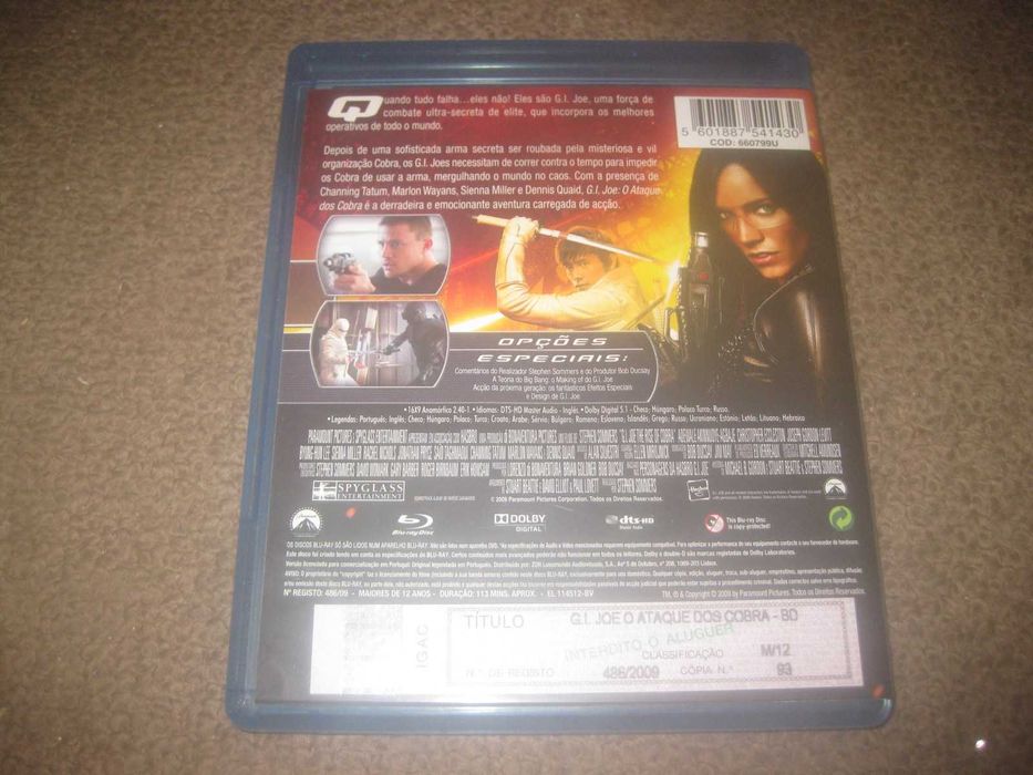 Blu-Ray "G.I. Joe: O Ataque dos Cobra" com Channing Tatum