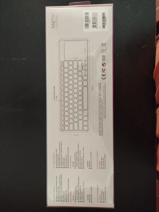 Teclado sem fios e touchpad da marca MKPlus, modelo MC910 - NOVO