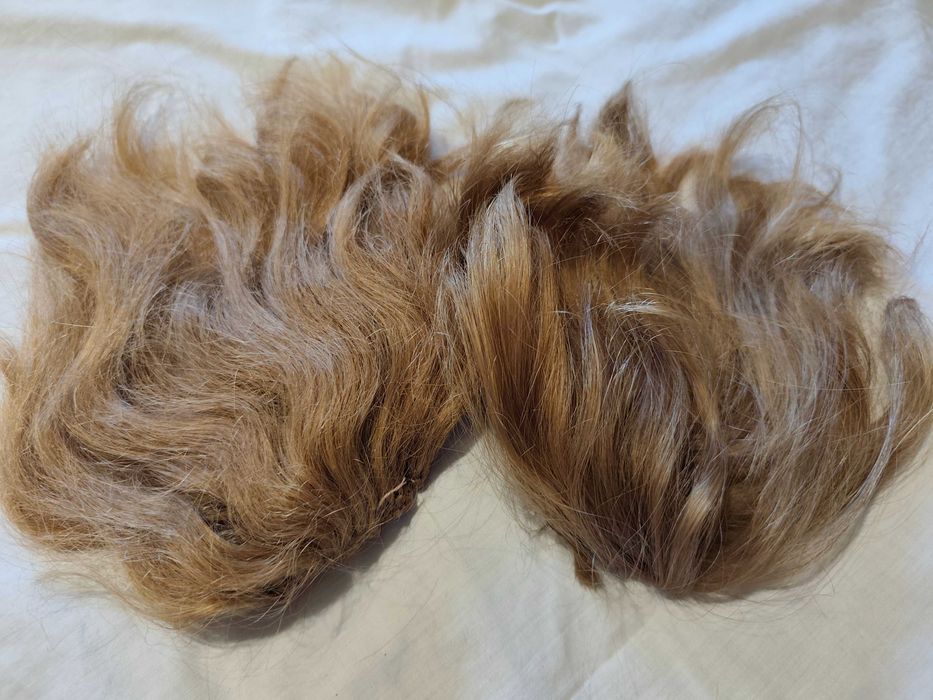 Натуральне волосся шиньон русий блонд натуральные волосы русые светлые