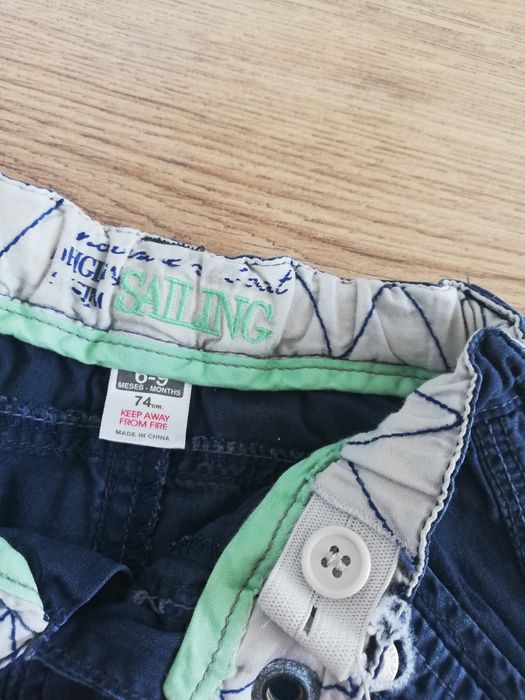 Spodnie niemowlęce chłopięce Zara baby r. 74 6-9msc granatowe chłopca