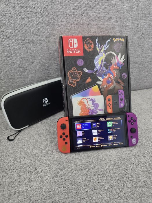 Nintendo Switch OLED Desbloqueada Edicao Limitada Pokémon Scarlet & Violet