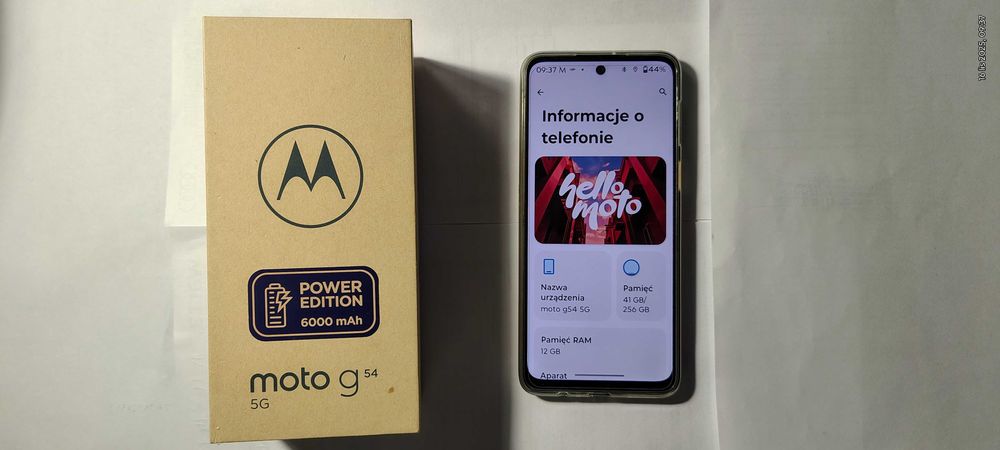 Smartfon Motorola g54 5G 12/256 GB na gwarancji
