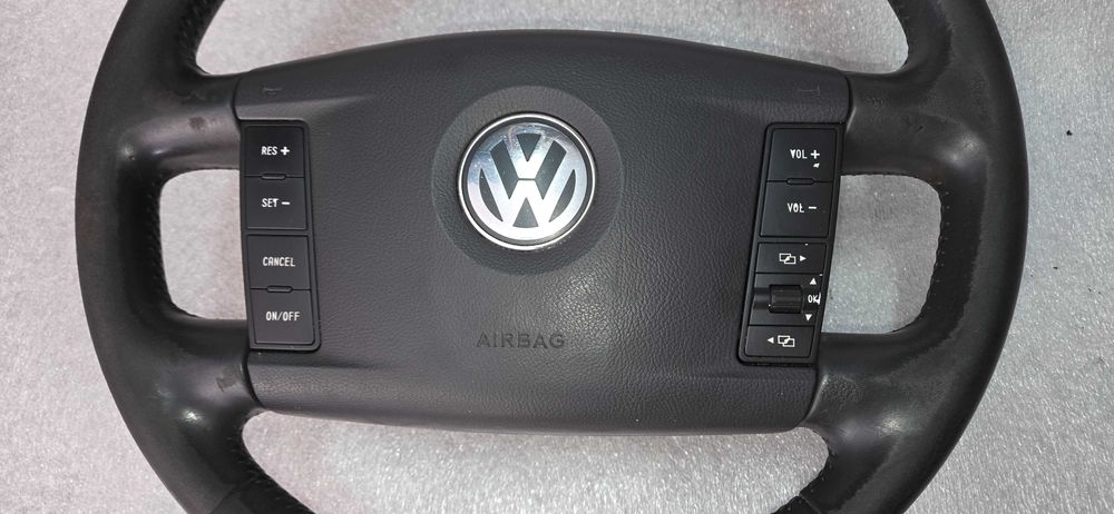 Kierownica + poduszka Volkswagen Touareg 7L skóra kpl