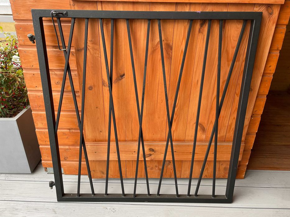 3 sztuki Bramka balustrada loft metal czarna proszkowo