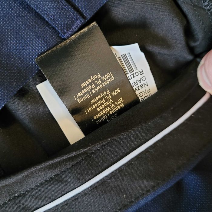 Garnitur Próchnik - rozmiar 46 / 46N - jak nowy, granatowy, matowy