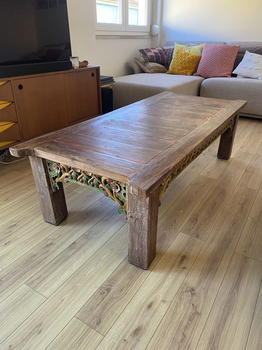 Vendo mesa Bali de madeira maciça nova