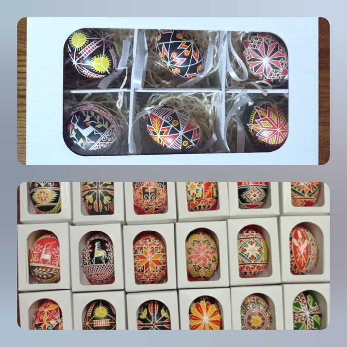 Писанка традиційна на стрічці (писанки на видутому курячому яйці)