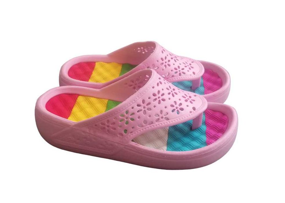 Klapki DOLLSKILL kolorowe japonki tęczowe goth platforma