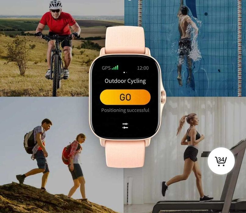 Smartwatch zegarek sportowy Amazfit GTS 2 Pink + Gratis