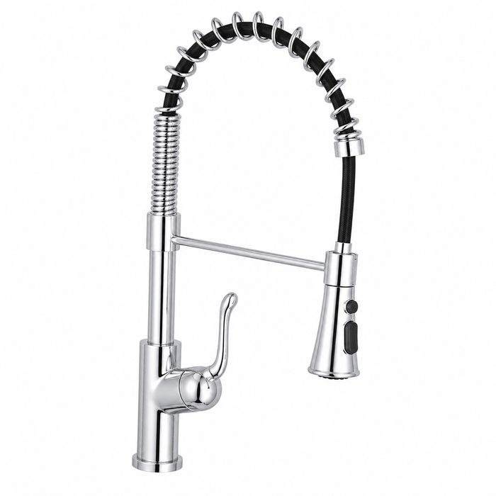 Sagetta NIE0106 Bateria Kuchenna Wyciągana Wylewka Chrom 2 Funkcje Natrysku