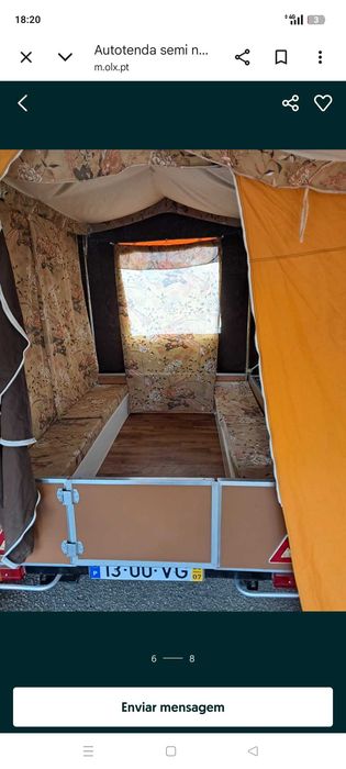 Atrelado tenda campismo em ótimo estado